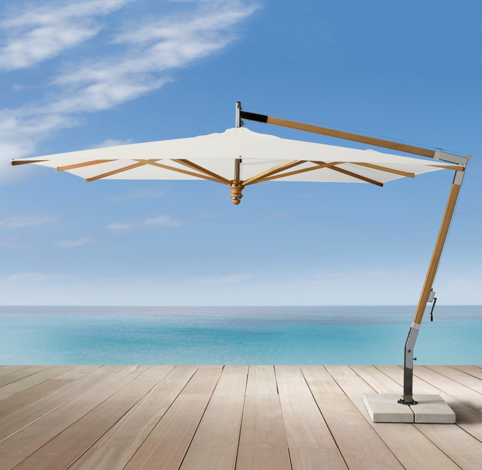 Classic Hardwood Square Cantilever Umbrella