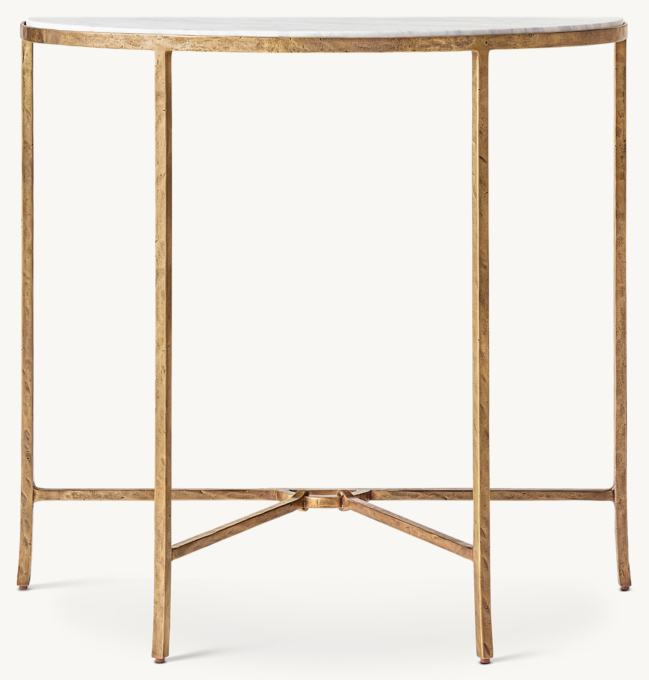 Josephine Marble Demilune Console Table