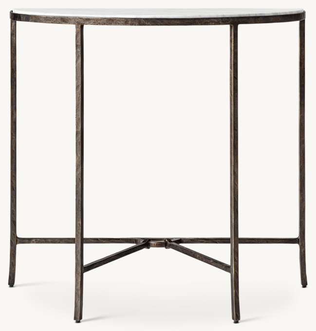 Josephine Marble Demilune Console Table