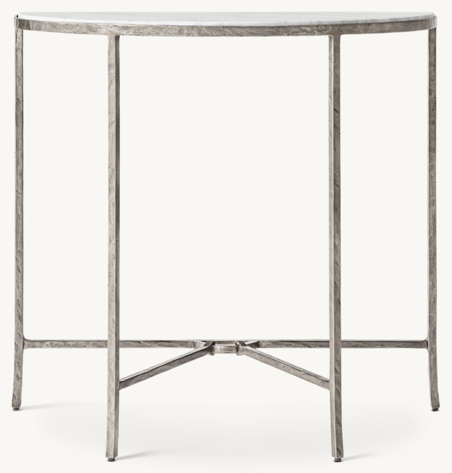Josephine Marble Demilune Console Table