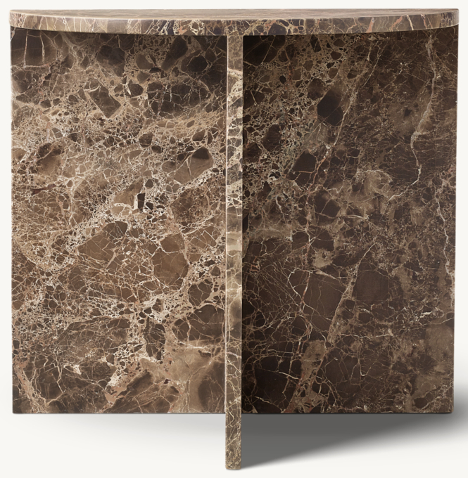 Vito Stone Demilune Side Table