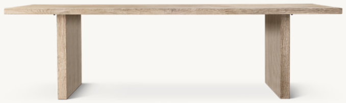 Reclaimed Oak Reeded Rectangular Dining Table - Thumbnail 2