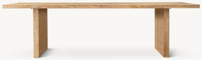 Reclaimed Oak Reeded Rectangular Dining Table