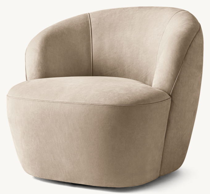 Emilia Leather Swivel Chair