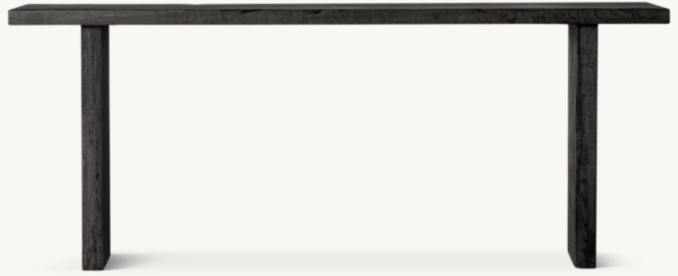 Reclaimed Oak Reeded Console Table