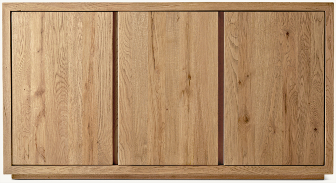 Reclaimed Oak Thin Frame Triple-door Sideboard