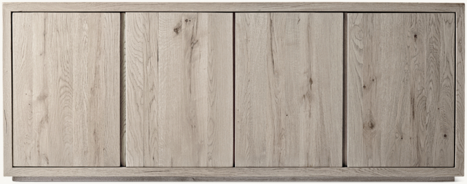 Front view of Reclaimed Oak Thin Frame 4-Door Sideboard 