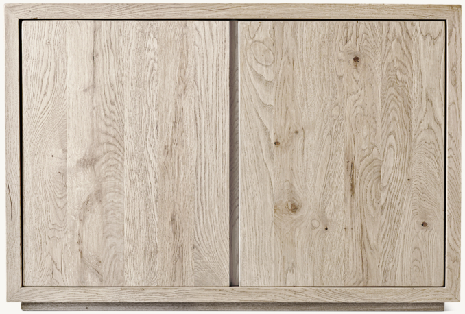 Front view of Reclaimed Oak Thin Frame Double-Door Sideboard 