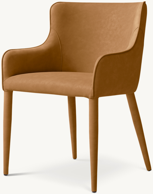 Nicola Slope Arm Dolce Faux Leather Dining Armchair