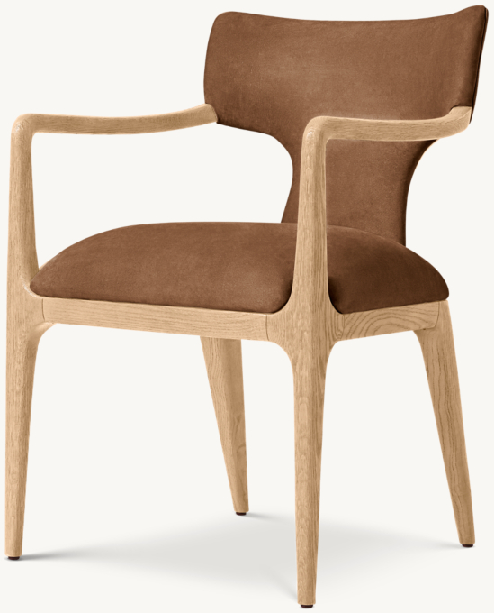 Ligné Upholstered Leather Dining Armchair