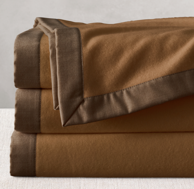 Front view of Luxe Cashmere Framed Blanket 