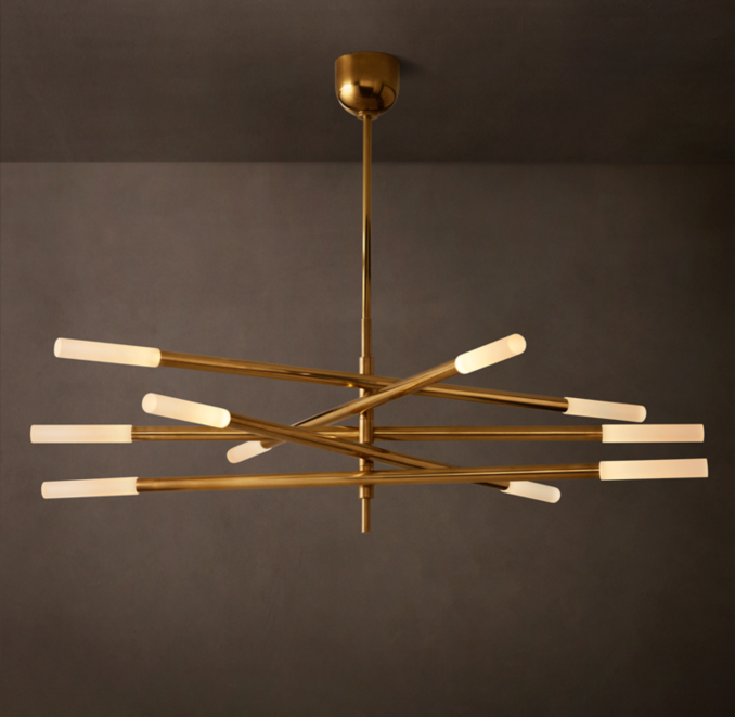 50" chandelier shown in Vintage Brass.