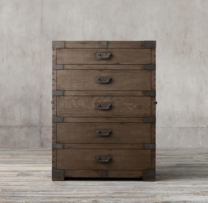 Heirloom Silver Chest 5 Drawer Dresser