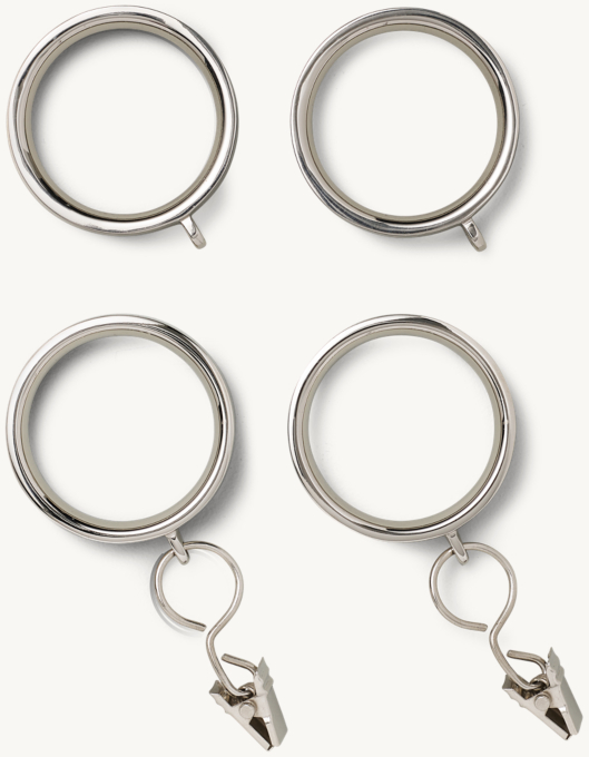 Easton Solid Brass Drapery Rings (Set of 7)