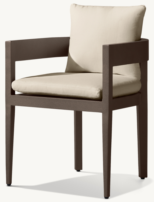 Balmain Aluminum Dining Armchair