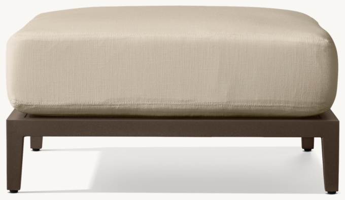 Balmain Aluminum Ottoman