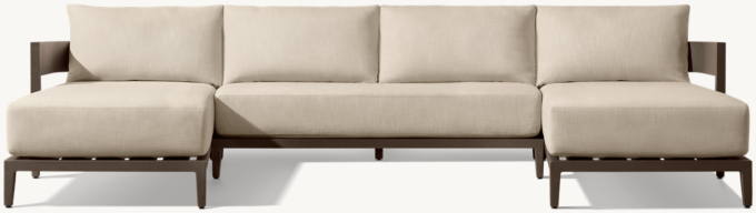 Balmain Aluminum U-Chaise Sectional