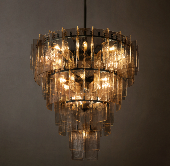 47" chandelier shown in Bronze.
