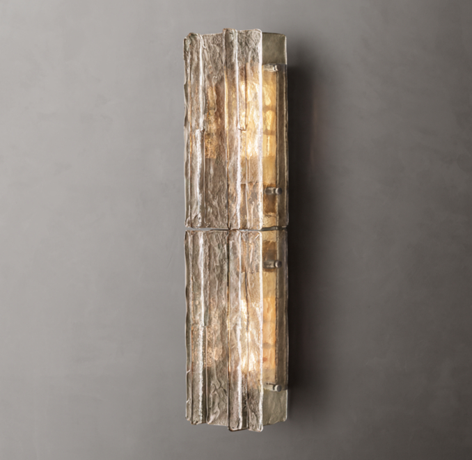 Three Quarter view of Lattice Smoke Sconce 30"  