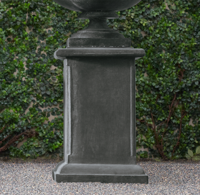 Paolo Cast Stone Pedestal Weathered Slate 