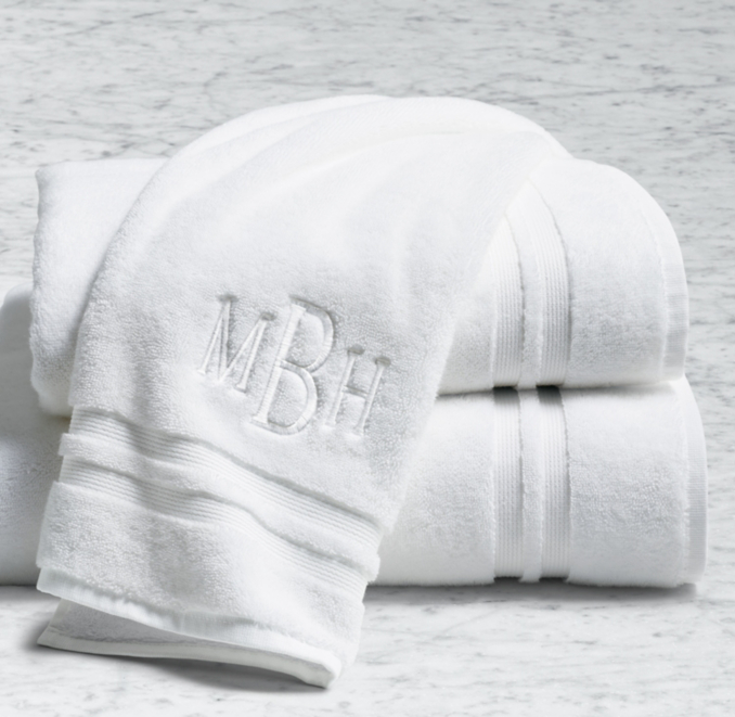 Monogrammed Organic Ultra-Soft Aegean Cotton Hand Towels