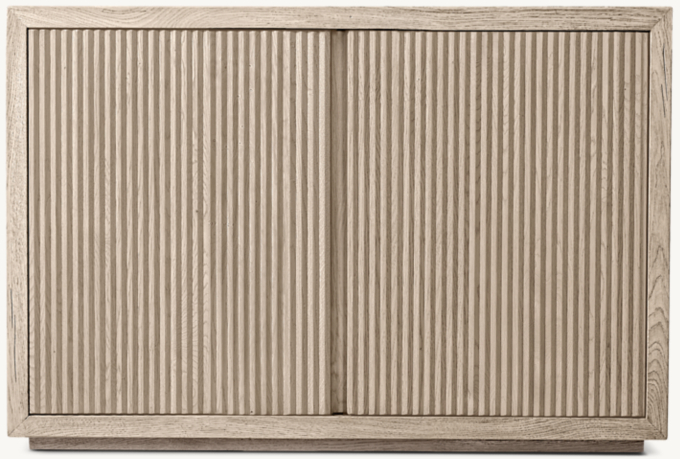 Reclaimed Oak Reeded Double-door Sideboard
