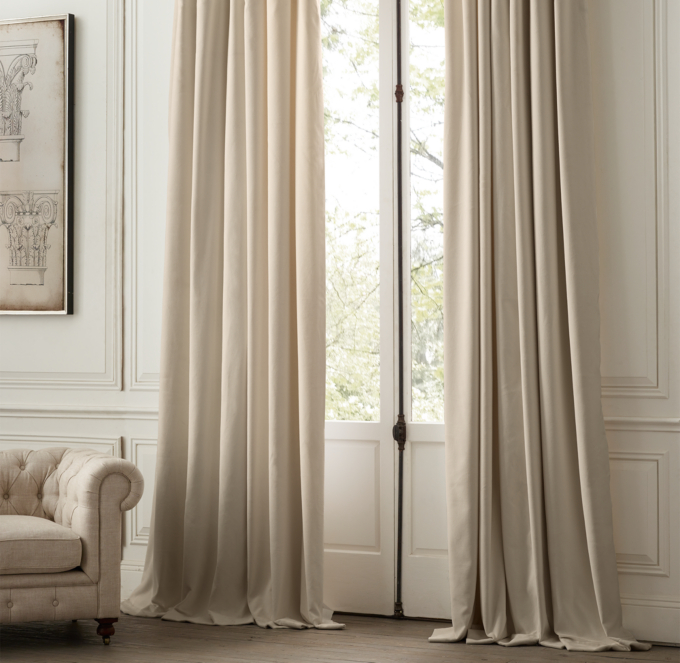 NEW RH Restoration Hardware VELVET DRAPE 50x84 hotsell