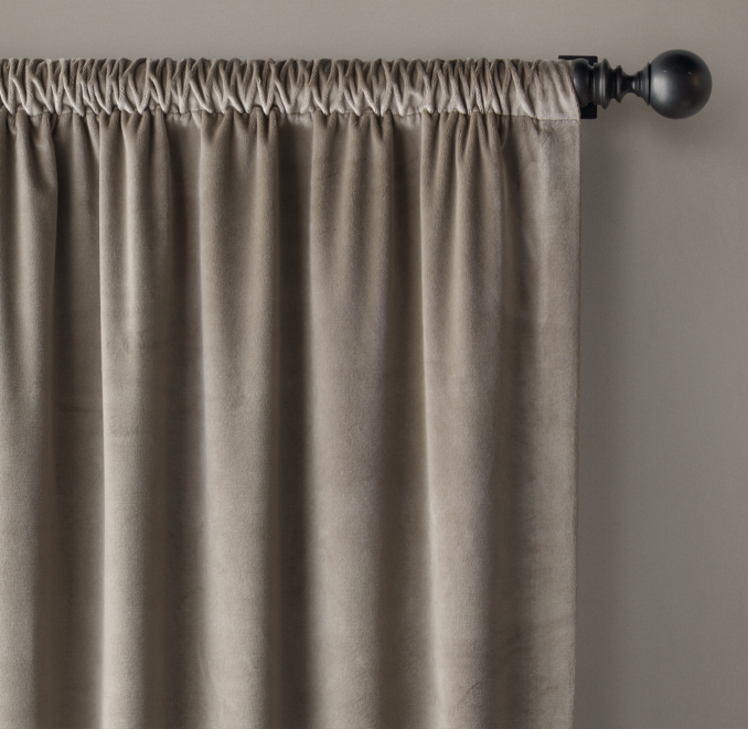 Perennials® Velvet Drapery Rod Pocket