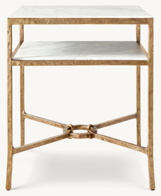 Josephine Marble Square Bedside Table