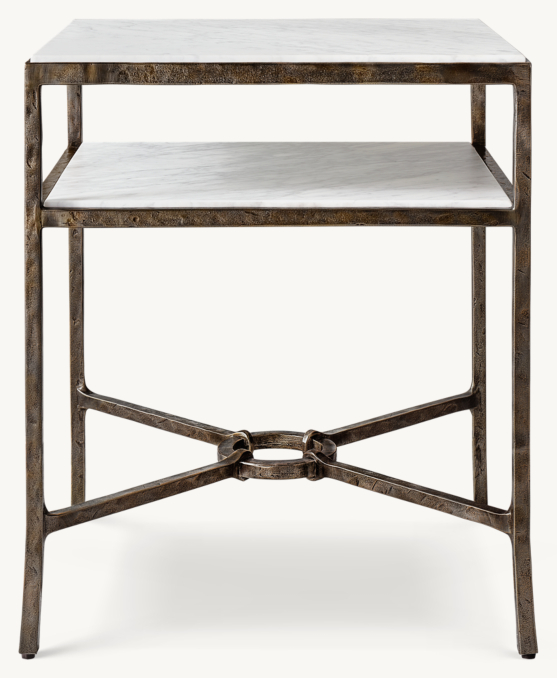 Josephine Marble Square Bedside Table