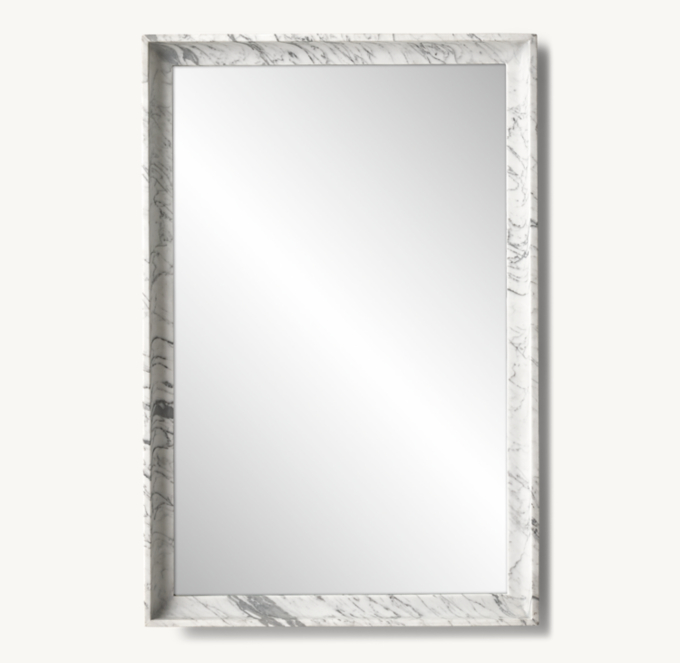 Arabescato Marble Mirror