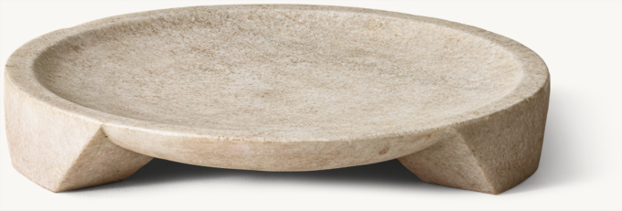 Handcrafted Marble Footed Mortar