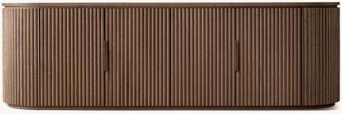 Front view of Byron 4-Door Low Media Console 