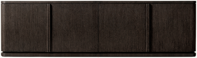Front view of Ligné 4-Door Low Media Console 