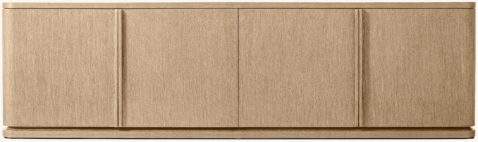 Front view of Ligné 4-Door Low Media Console 