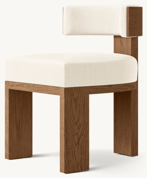 Three Quarter view of Elgin Fabric Dining Side Chair 