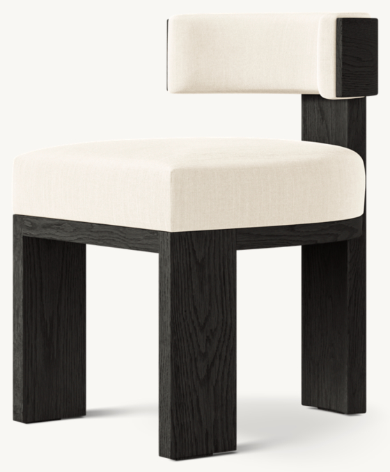 Three Quarter view of Elgin Fabric Dining Side Chair 