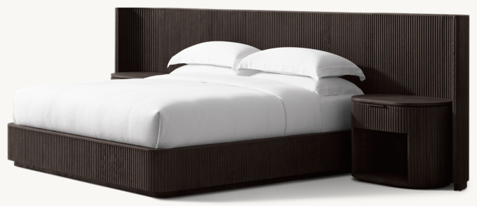 Byron Extended Shelter Bed with Open Nightstands