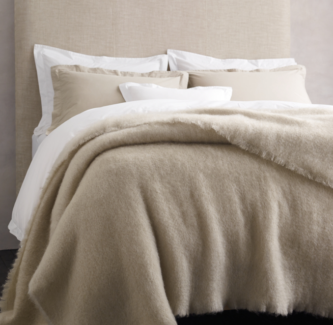 Luxe Mohair Oversized Bed Throw