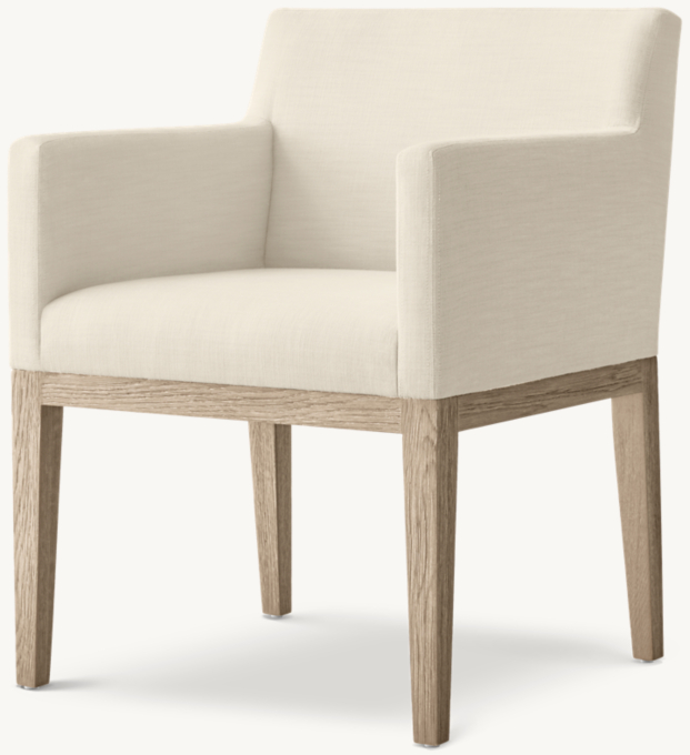 Morgan Track Arm Fabric Dining Armchair