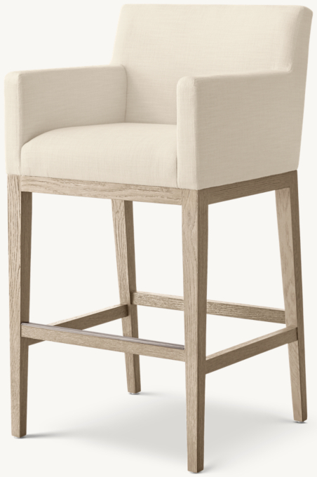 Morgan Track Arm Fabric Bar & Counter Stool