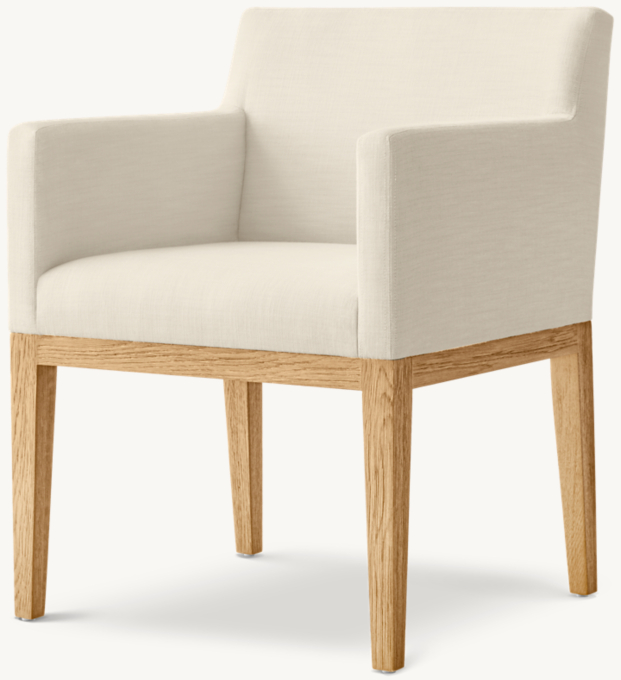 Morgan Track Arm Fabric Dining Armchair