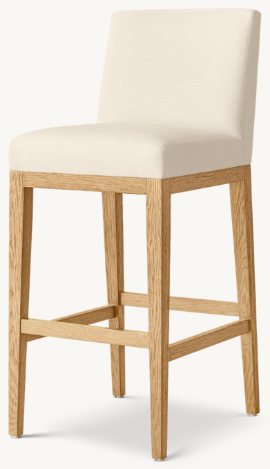 Morgan Armless Fabric Bar & Counter Stool