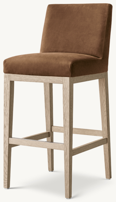 Morgan Armless Leather Bar & Counter Stool