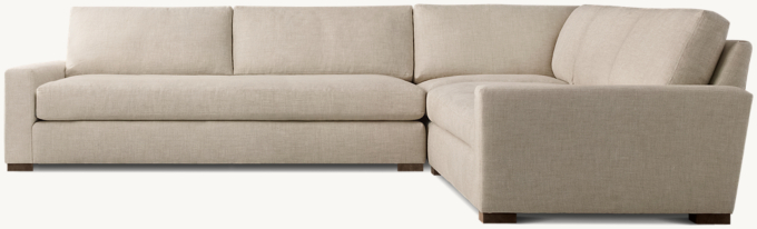 Maxwell Right-Arm Bench-Seat L-Sectional With Modular Corner