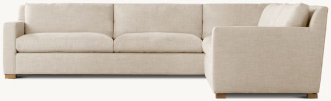 Belgian Track Arm Right-Arm L-Sectional With Modular Corner
