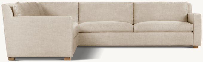 Belgian Track Arm Left-Arm L-Sectional With Modular Corner