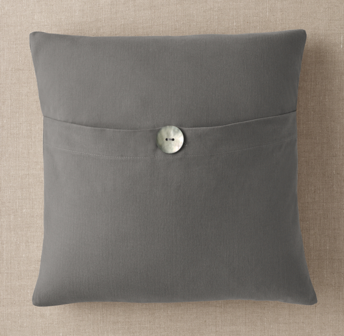 Set of 2 White Brushed Twill Decorative Throw Pillow Covers