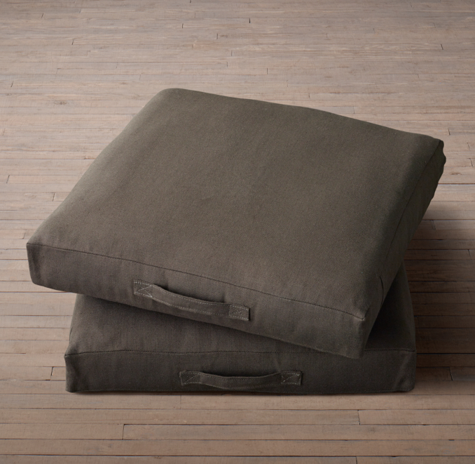 Custom Heavyweight Belgian Linen Floor Pillow