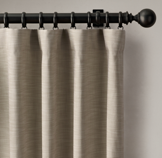 Classic Linen Weave Rod-Pocket Drapery